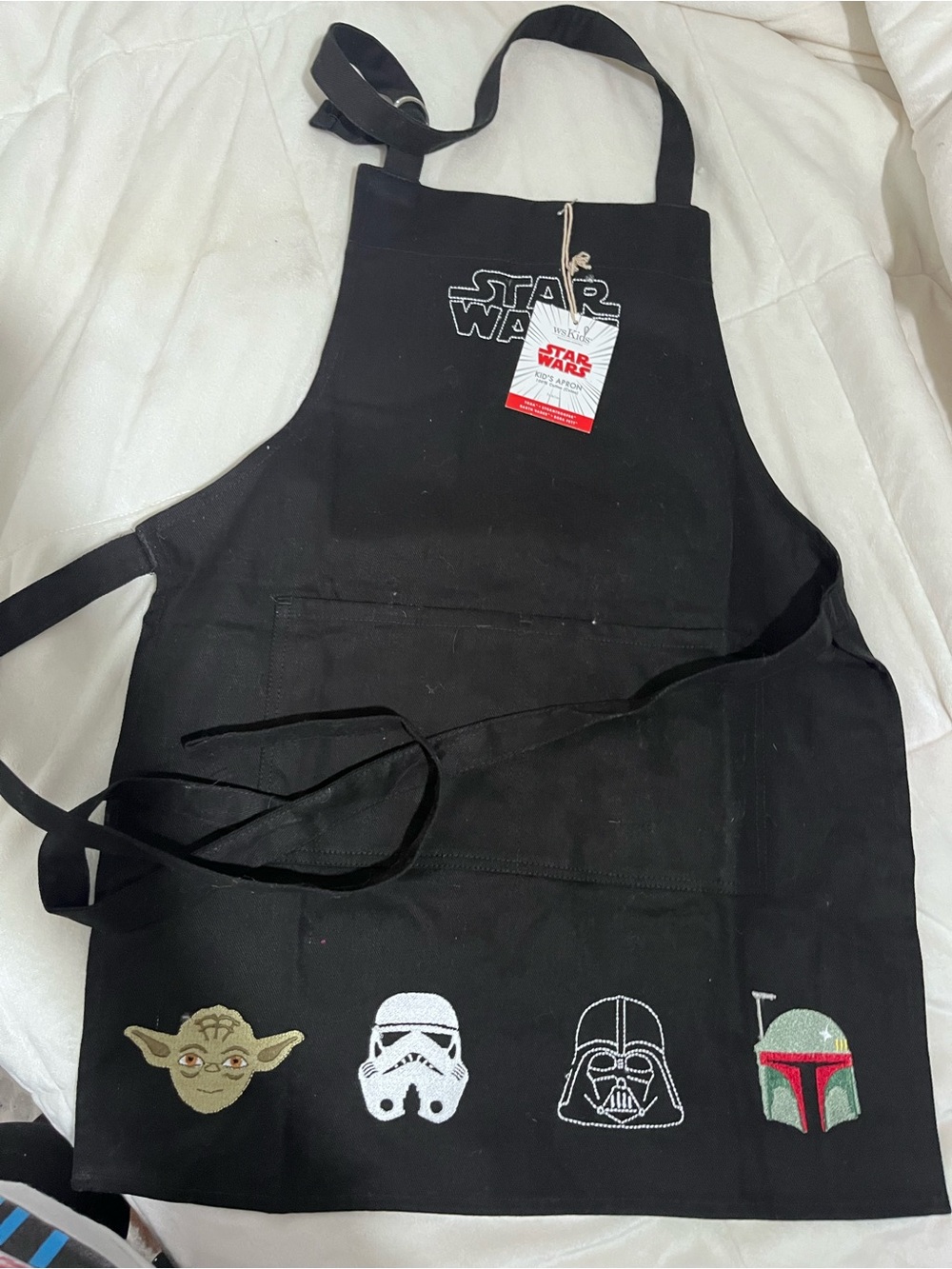 Star Wars Black Kids Apron with Iconic Character Patches